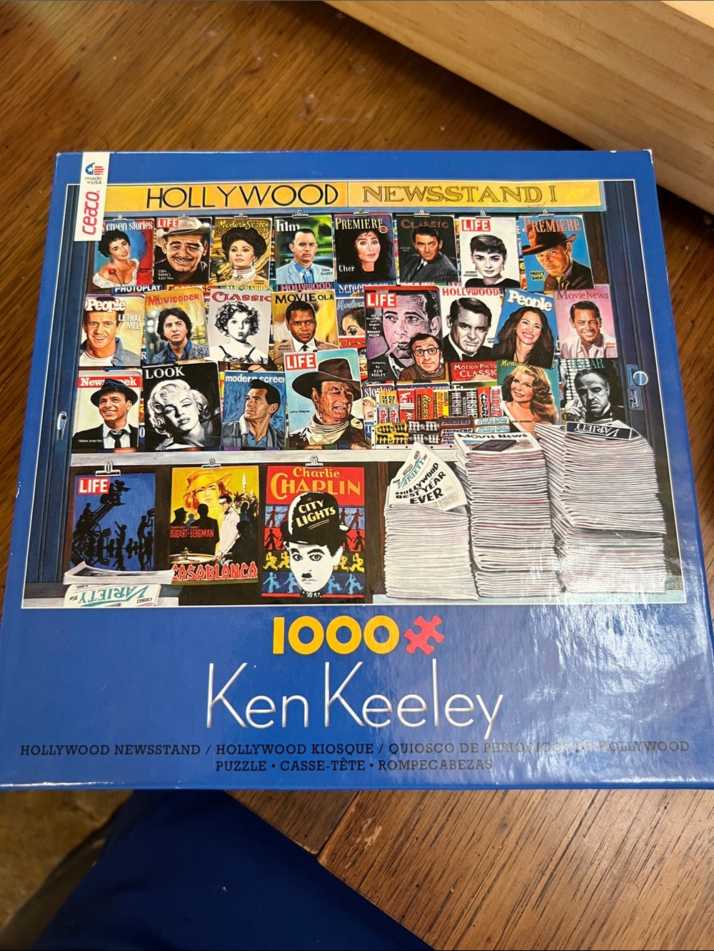 Ken Keeley 1000-Piece Hollywood Newsstand Jigsaw Puzzle - Blue